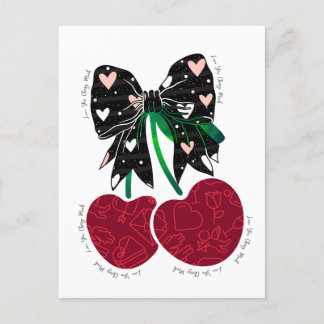 Carte Postale Love cerise beaucoup de fruit drôle