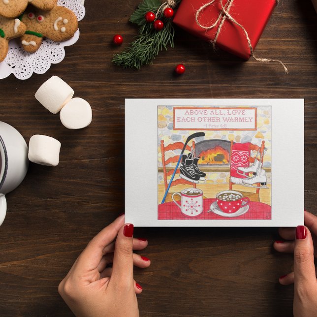 Carte Postale Love Chaleureusement Inspirational Post Card (Créateur téléchargé)