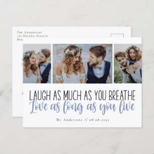 Carte Postale Love Citation Script Photos Mariage Merci