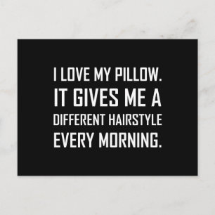 Carte Postale Love Coussin Différentes Coiffure Drôle