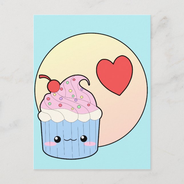 Carte Postale Love Cupcake (Devant)