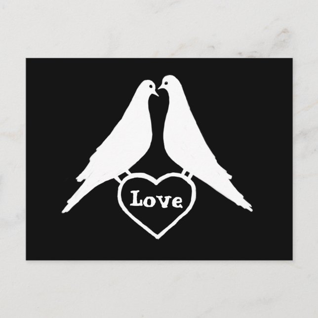 Carte Postale Love Doves (Devant)