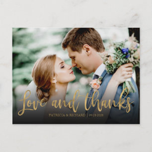 Carte Postale Love Et Remerciements Jolie Photo Mariage Merci