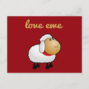 Carte postale Love Ewe (vous)