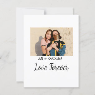 Carte Postale Love Forever LGbtq couple fierté ajouter nom photo