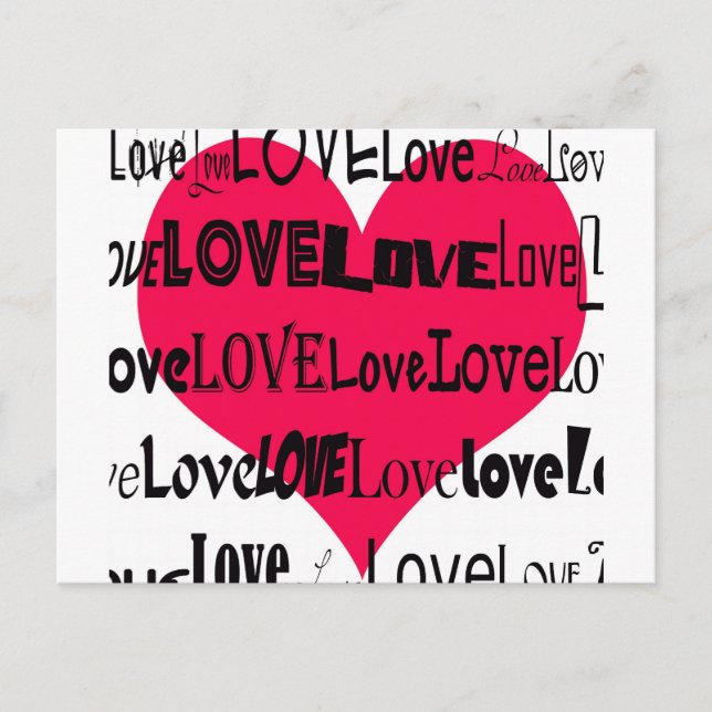 Carte postale Love Heart (Devant)