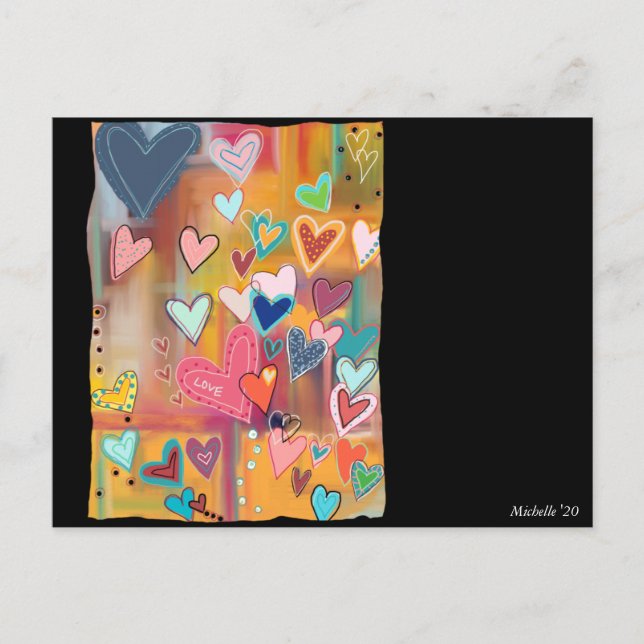 Carte postale Love Hearts (Devant)