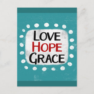 Carte postale Love Hope Grace
