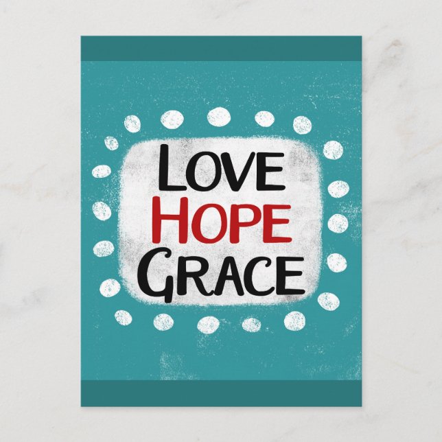 Carte postale Love Hope Grace (Devant)