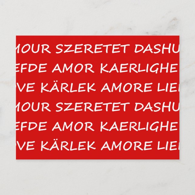 Carte Postale Love International (Devant)