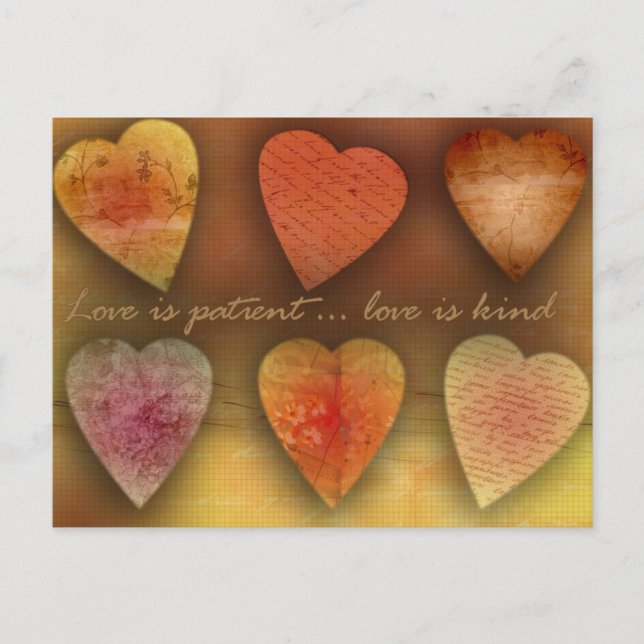 Carte Postale Love is patient; love is enfant (Devant)
