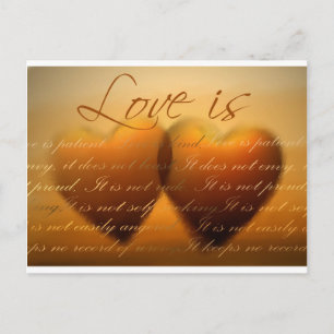 Carte Postale Love is patient; love is enfant