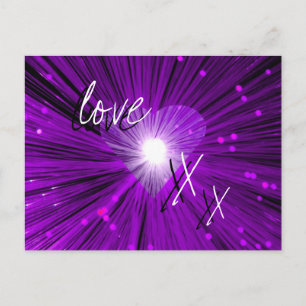 Carte postale 'love & kisses' de Purple Heart