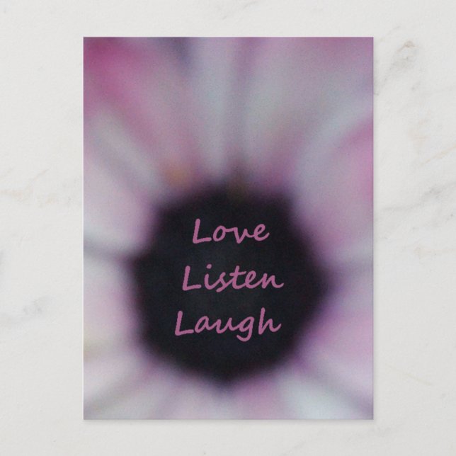 Carte postale Love Listen Laugh (Devant)