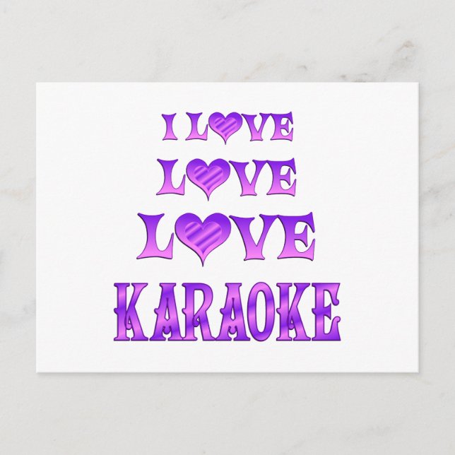 Carte Postale Love Love Karaoke (Devant)