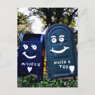 Carte Postale love mailboxes : vous m'avez manqué