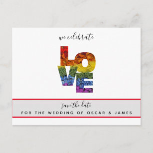 Carte Postale LOVE Mariage entre personnes du même sexe Enregist