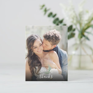 Carte Postale Love Merci Modern Photo Mariage Merci