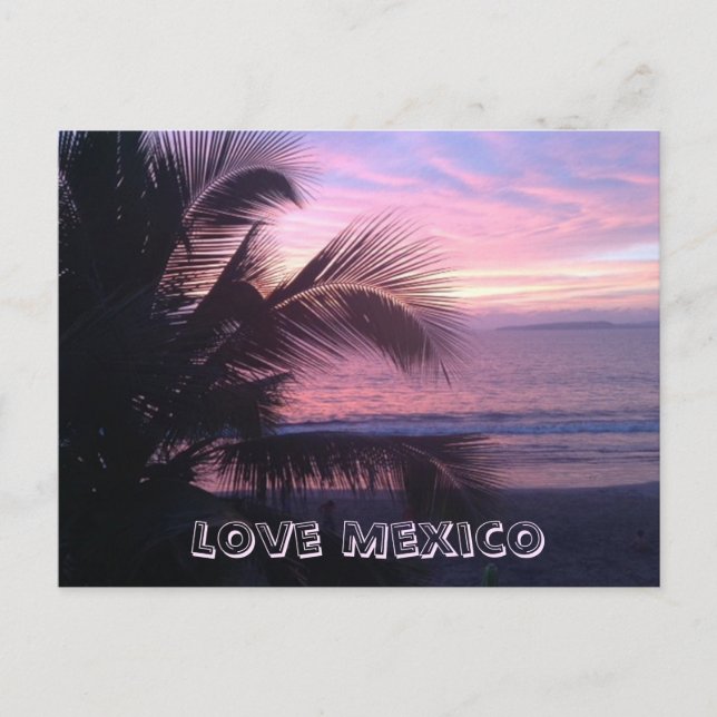 Carte postale Love Mexico Sunset (Devant)