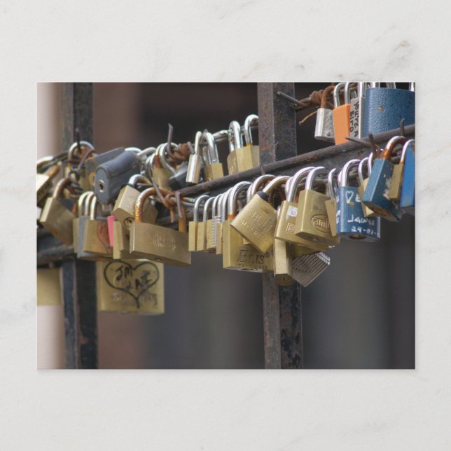 Carte Postale Love Padlocks, Prague (Devant)
