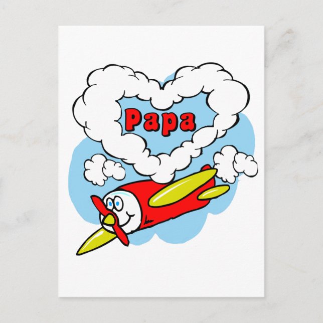 Carte Postale Love Papa Kids Avion (Devant)