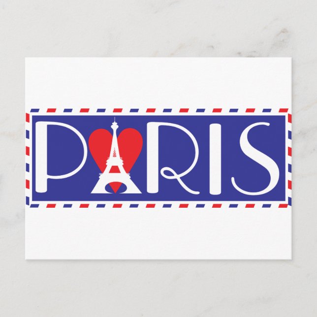Carte Postale Love Paris (Devant)