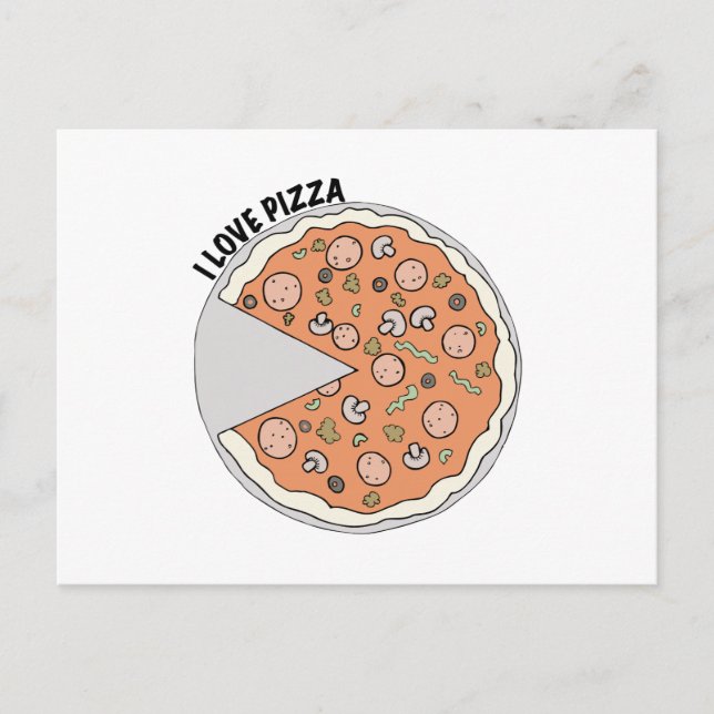 Carte Postale Love Pizza (Devant)