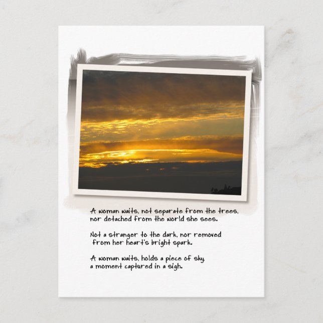 Carte Postale Love Poem et Birch Bay Sunset (Devant)