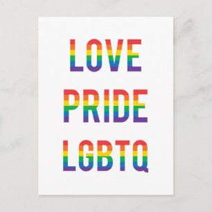 Carte Postale Love Pride LGBTQ