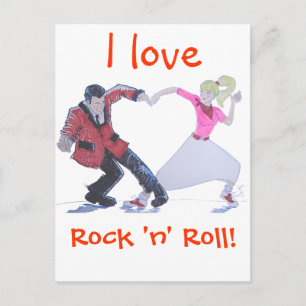 Carte Postale Love Rock and Roll !