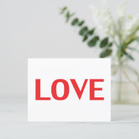 Love rouge typographie moderne Saint Valentin
