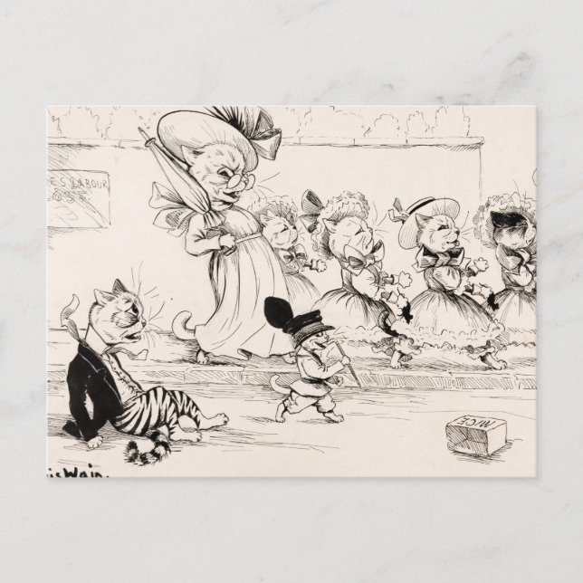 Carte Postale Love’s Labs Lost par Louis Wain (Devant)