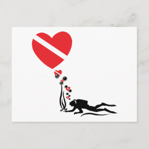 Carte Postale Love SCUBA