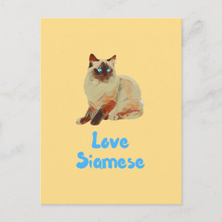 Carte Postale Love Siamese Cats