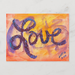 Carte postale Love Sunset Golden Glow