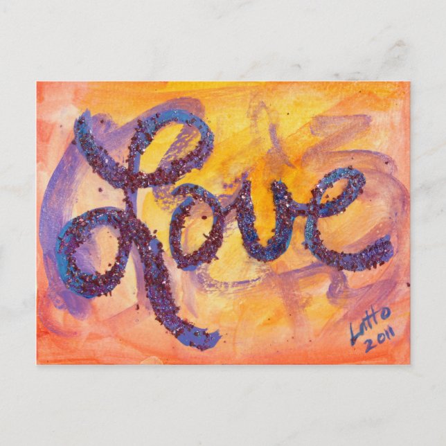 Carte postale Love Sunset Golden Glow (Devant)