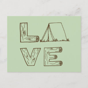 Carte Postale Love Tent Camping
