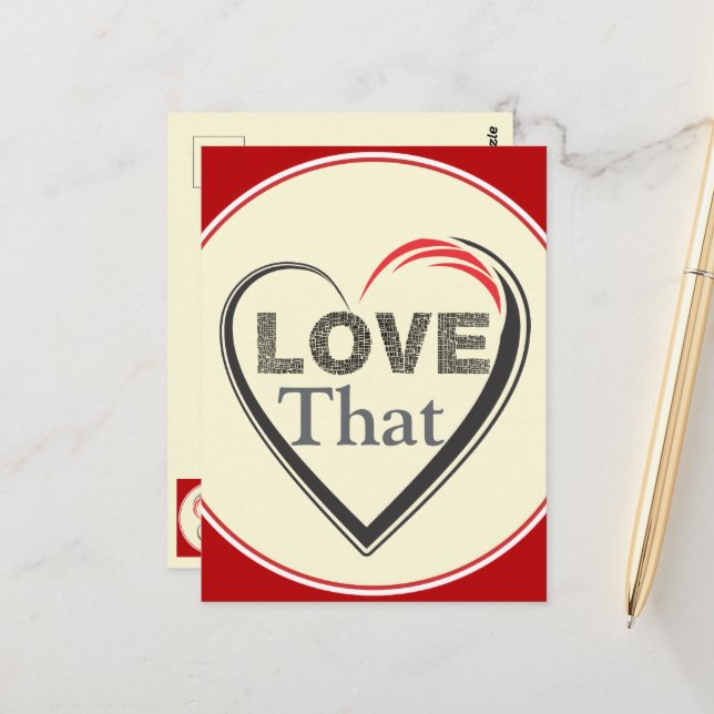 Carte Postale Love That Postcard (Devant/Arrière en situation)