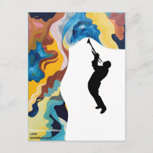 Carte Postale Love Trombone