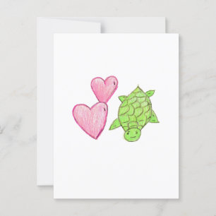 Carte Postale Love Turtle