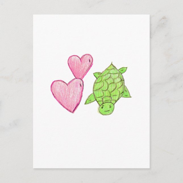 Carte Postale Love Turtle (Devant)