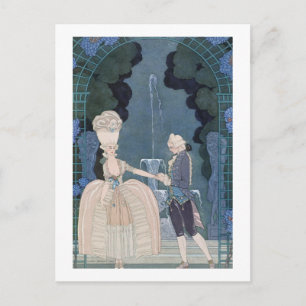 Carte Postale Love under the Fountain, illustration pour 'Fetes 