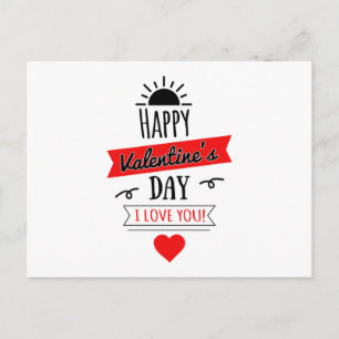 Carte Postale Love Valentine's Day Heart Couples mignonne drôle 
