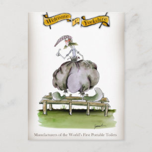 Carte Postale Love Yorkshire invention des toilettes portables