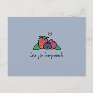 Carte postale "Love you berry beaucoup"