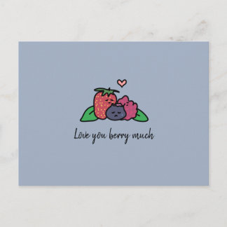 Carte postale "Love you berry beaucoup"