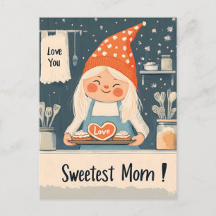 Carte Postale Love You, Sweetest Maman Design