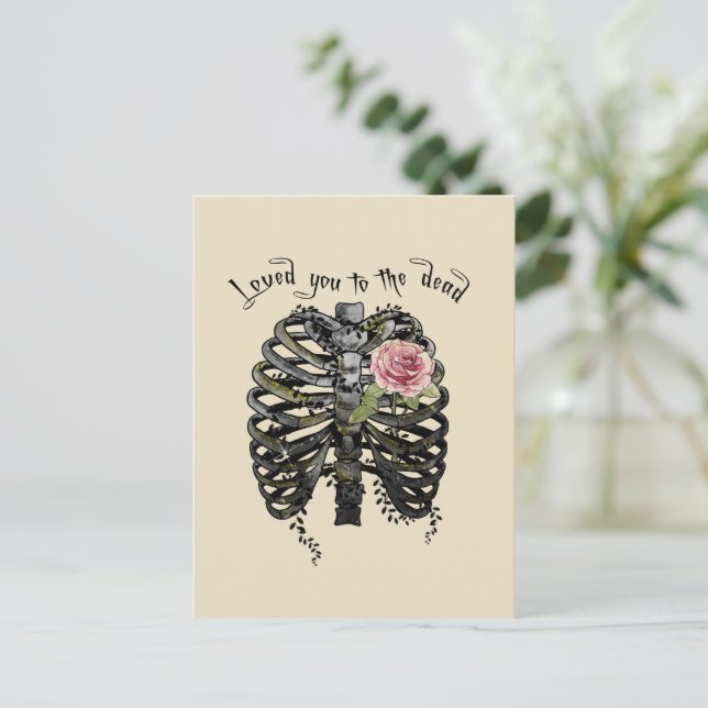 Carte Postale Loved You to Dead - Cage de côtes gothiques (Debout devant)