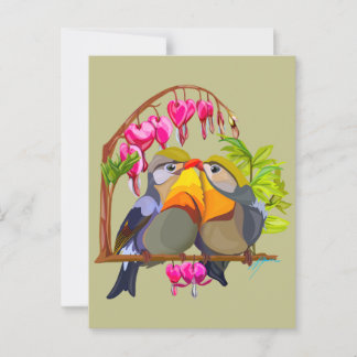 Carte Postale Lovely Pekin Robin Bird Pair