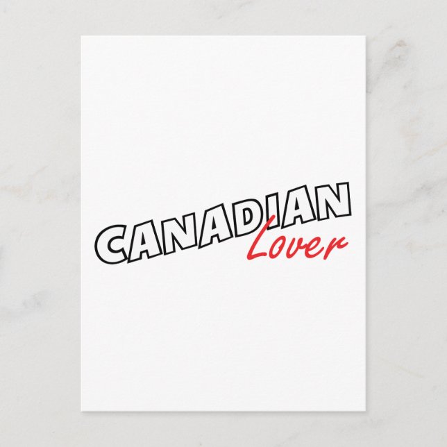 Carte Postale Lover canadien (Devant)